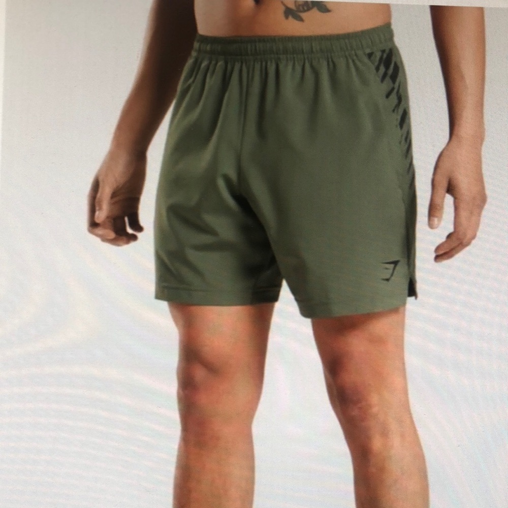 Men's Green Athletic Shorts